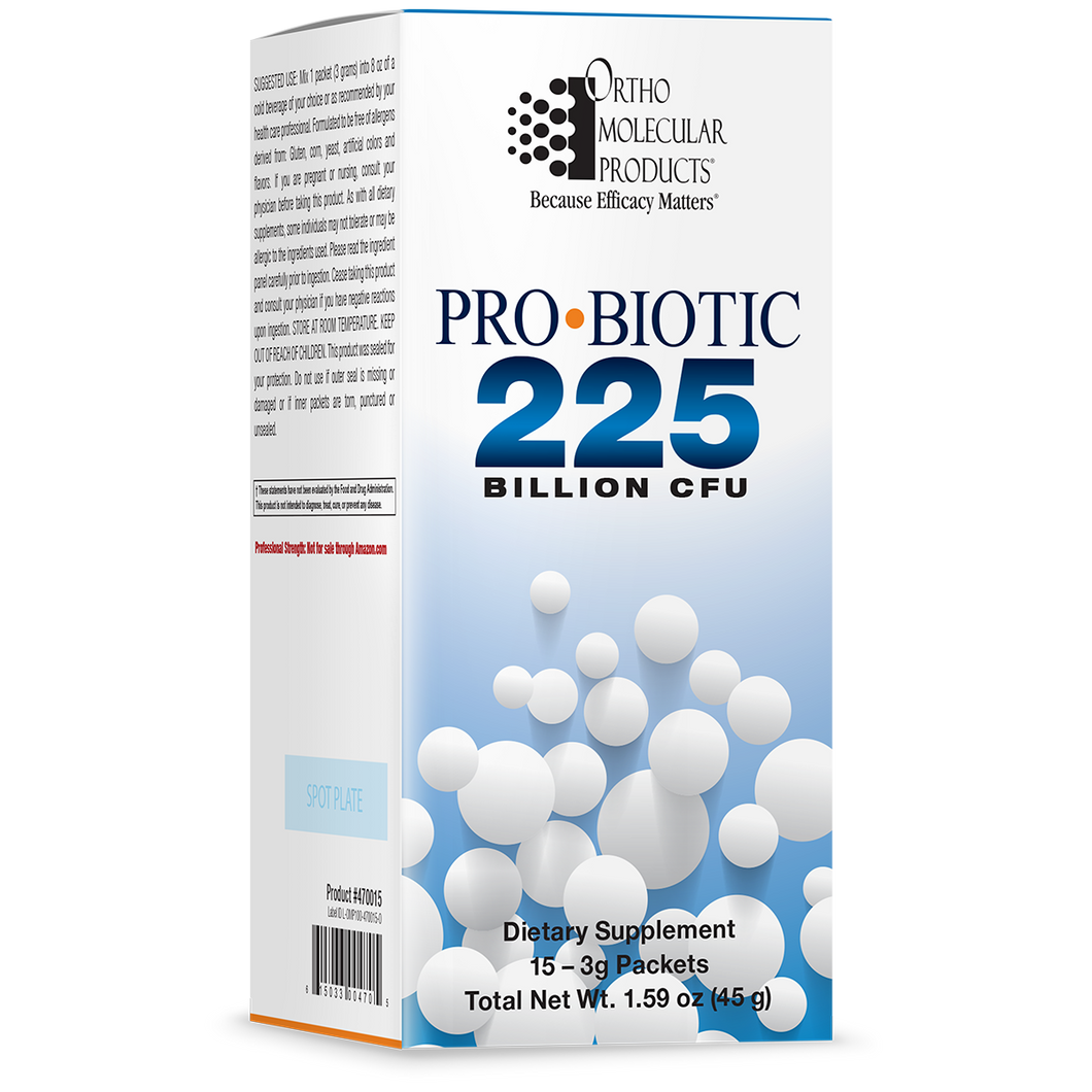 PRO BIOTIC 225 ORTHOMOLECULAR 15 STICKS PRODUCT ONLY AVAILABLE BY CONTACTING OUR OFFICE PLEASE CALL: 517-263-3525